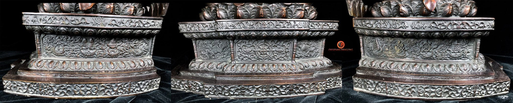 Grande statue du Bouddha Amitabha en Bronze - Rare - 53 cm | obsidian dragons