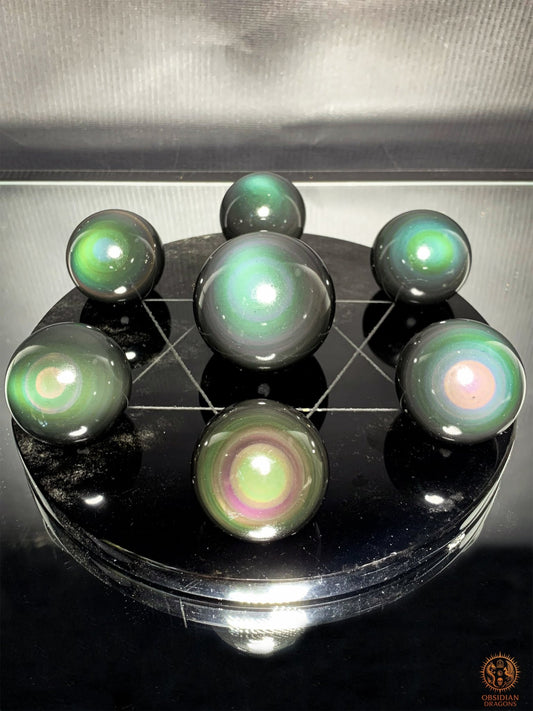 Hexagramme en Obsidienne Œil Céleste – Amplificateur Énergétique | obsidian dragons