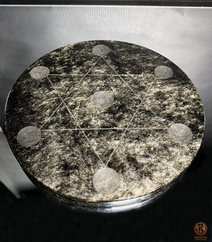 Hexagramme en Obsidienne Œil Céleste – vortex energetique