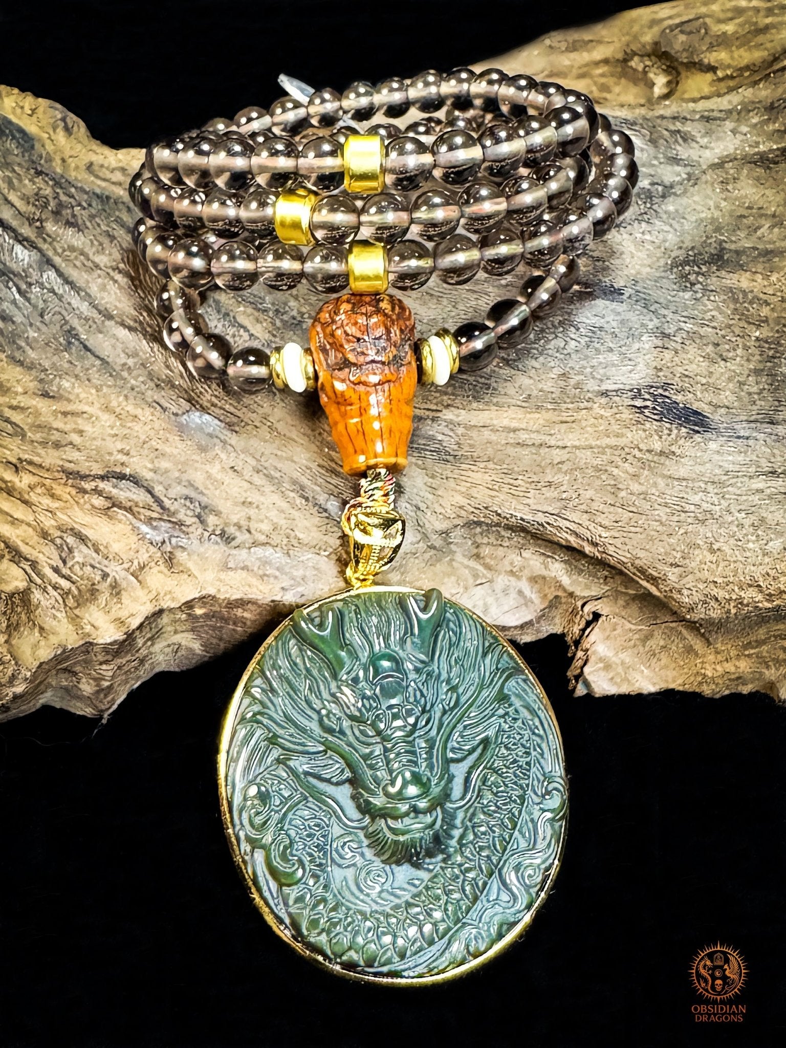 Mala Dragon en Obsidienne – Talisman de Protection Unique | obsidian dragons