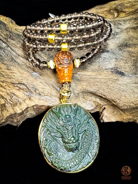 Mala Dragon en Obsidienne – Talisman de Protection Unique | obsidian dragons