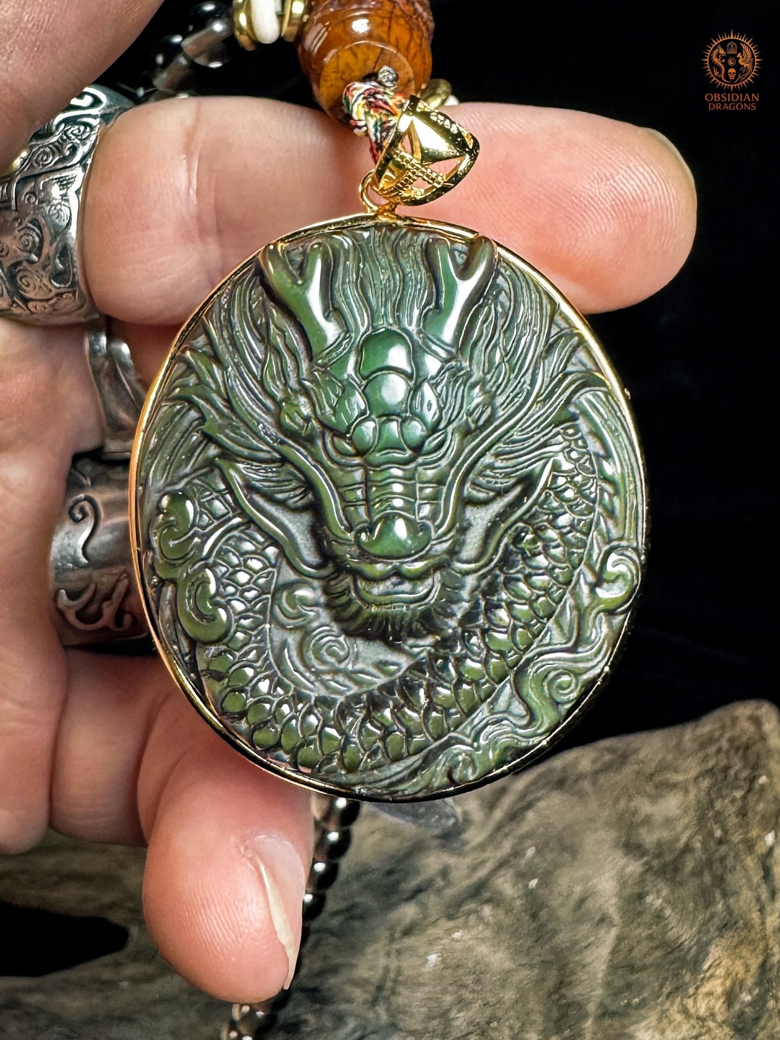 Mala Dragon en Obsidienne – Talisman de Protection Unique | obsidian dragons