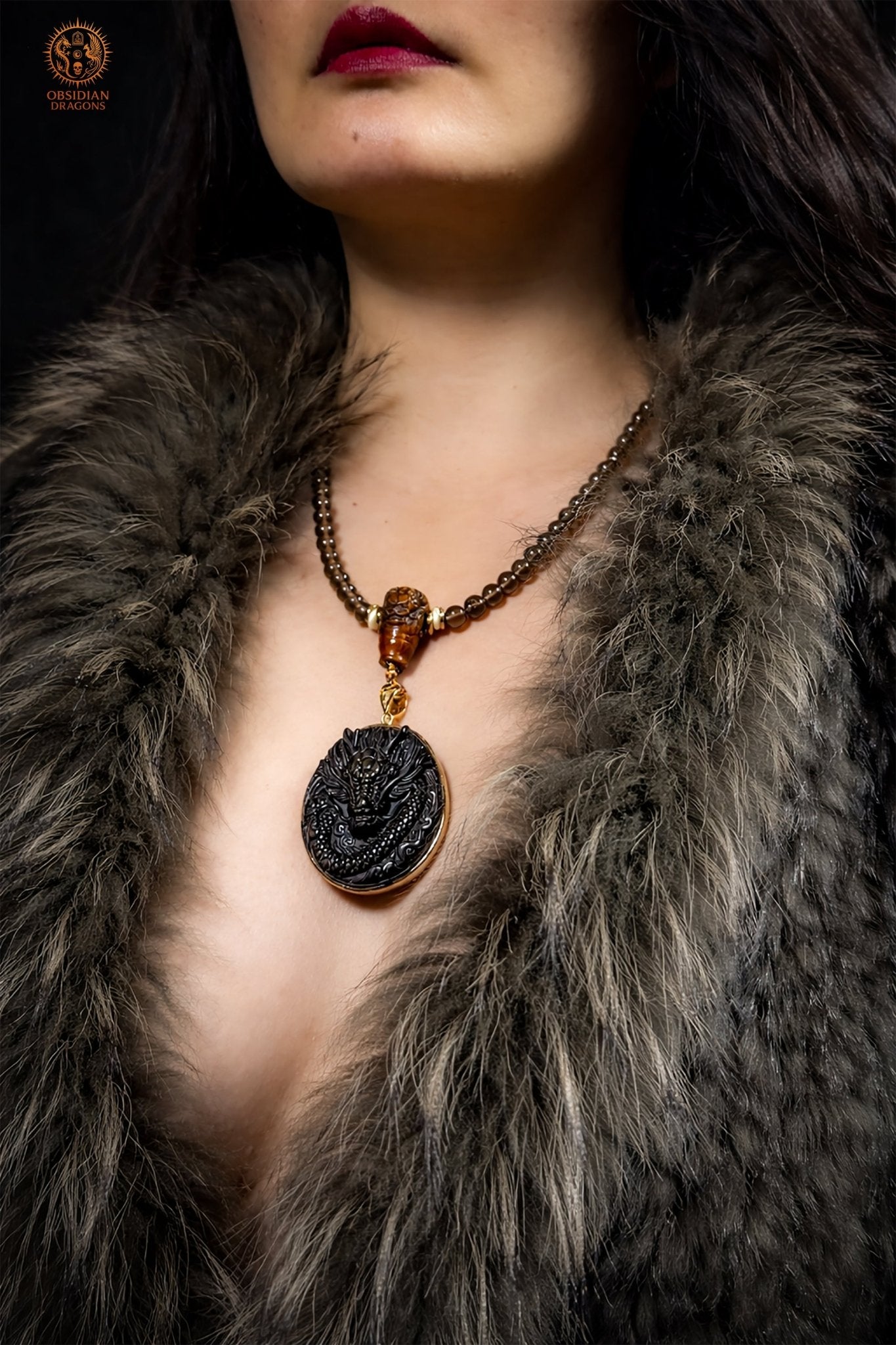 Mala Dragon en Obsidienne – Talisman de Protection Unique | obsidian dragons