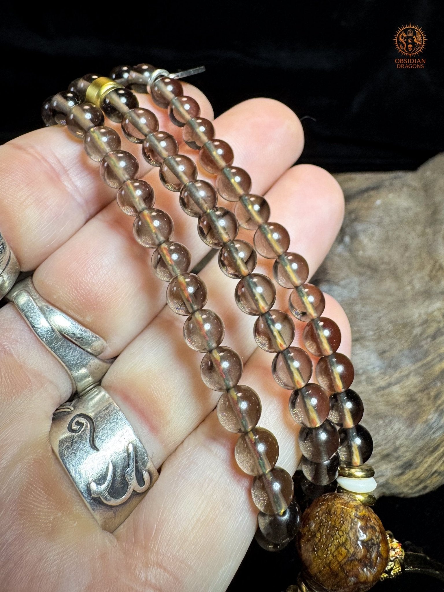 Mala Dragon en Obsidienne – Talisman de Protection Unique | obsidian dragons