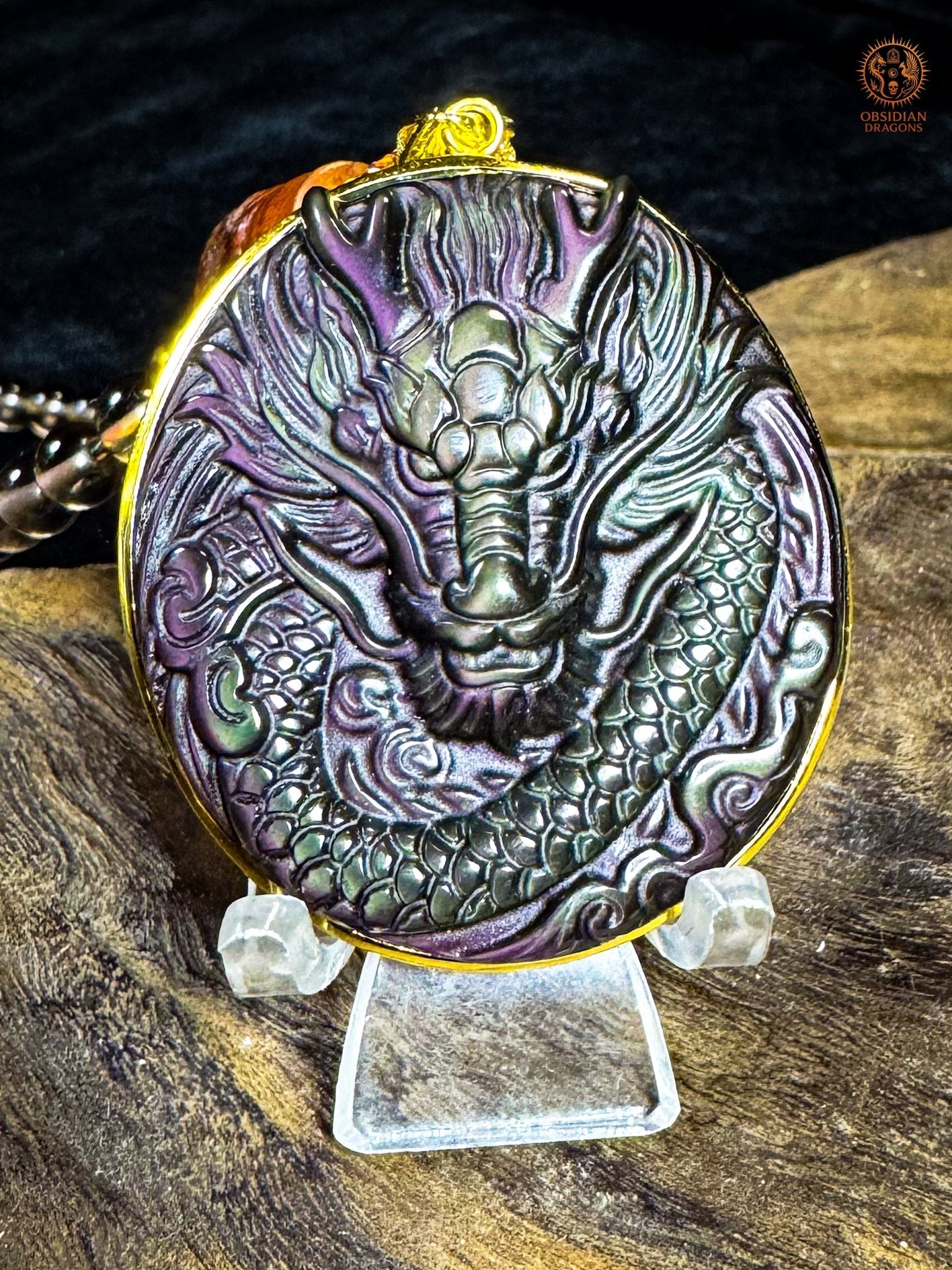 Mala Dragon en Obsidienne – Protection et Énergie - unique | obsidian dragons