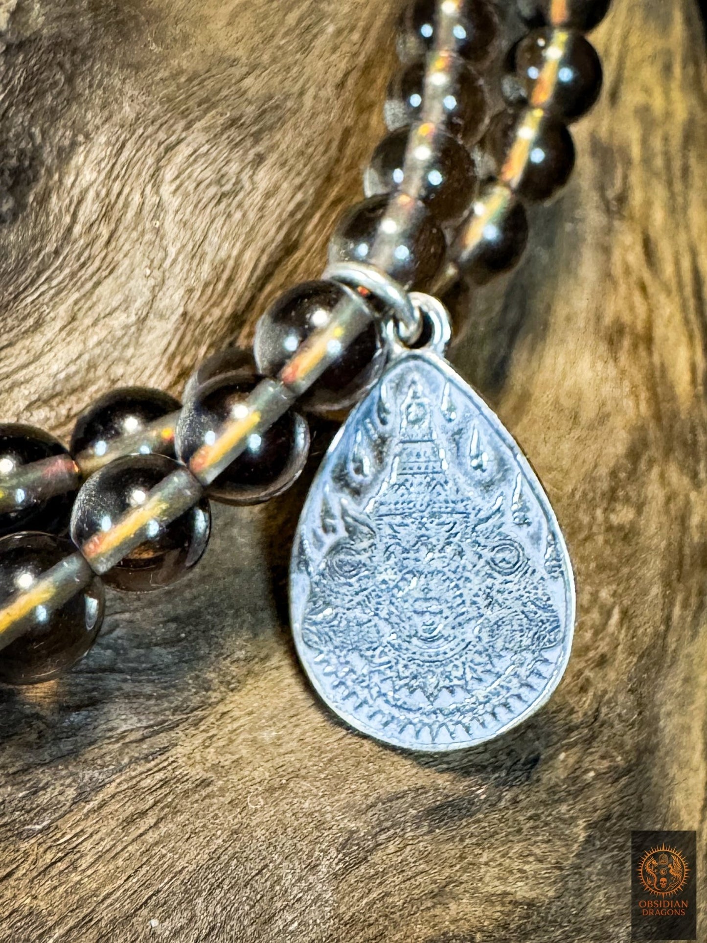 Mala Dragon en Obsidienne – Protection et Énergie - unique | obsidian dragons