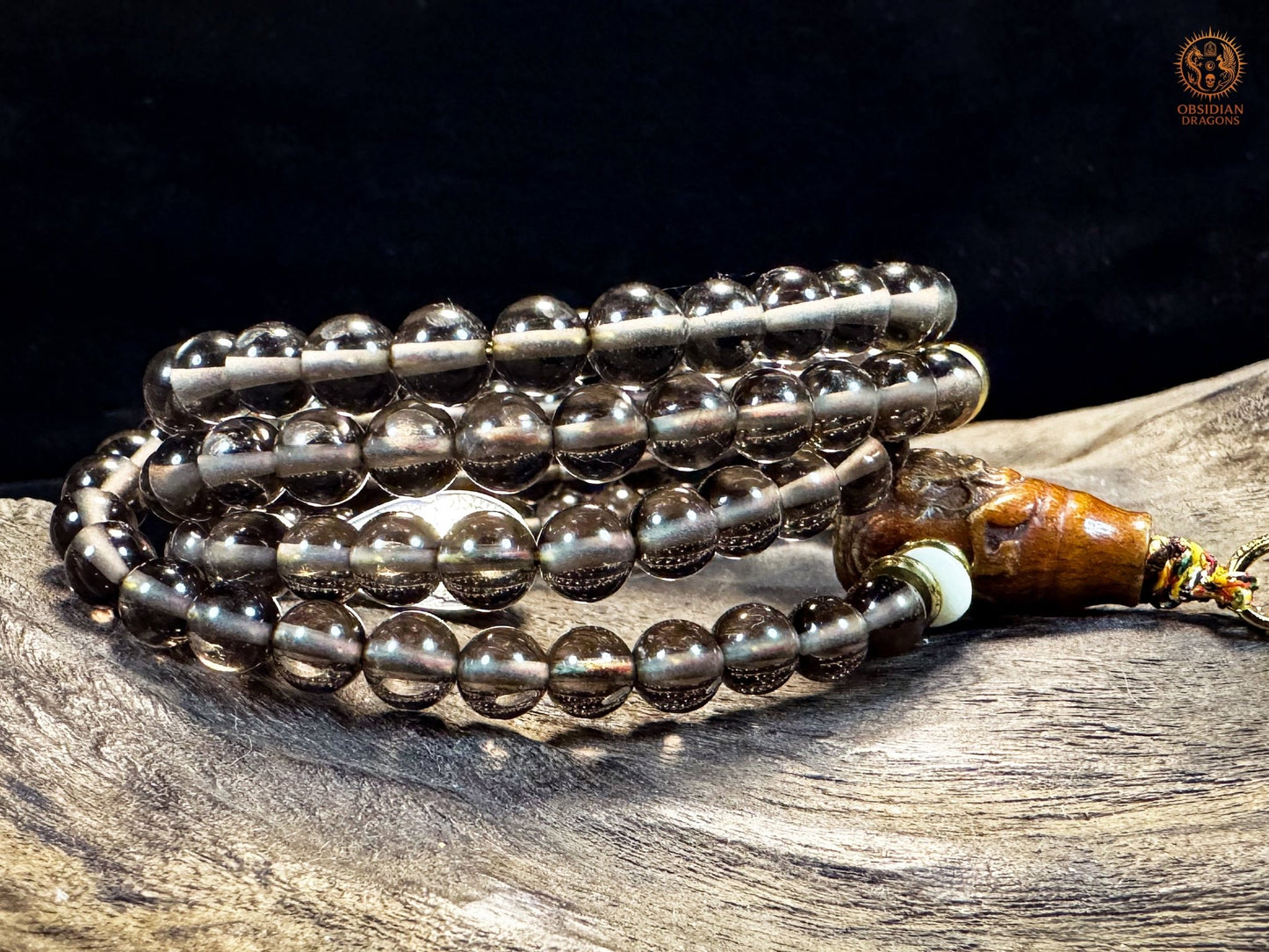 Mala Dragon en Obsidienne – Protection et Énergie - unique | obsidian dragons