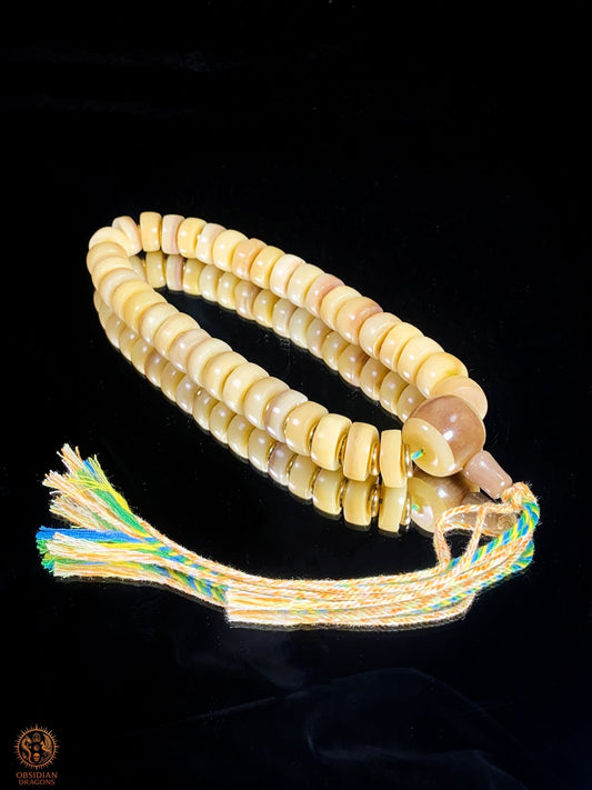 Mala de Ceinture en Os de Buffle - 36 Perles | obsidian dragons