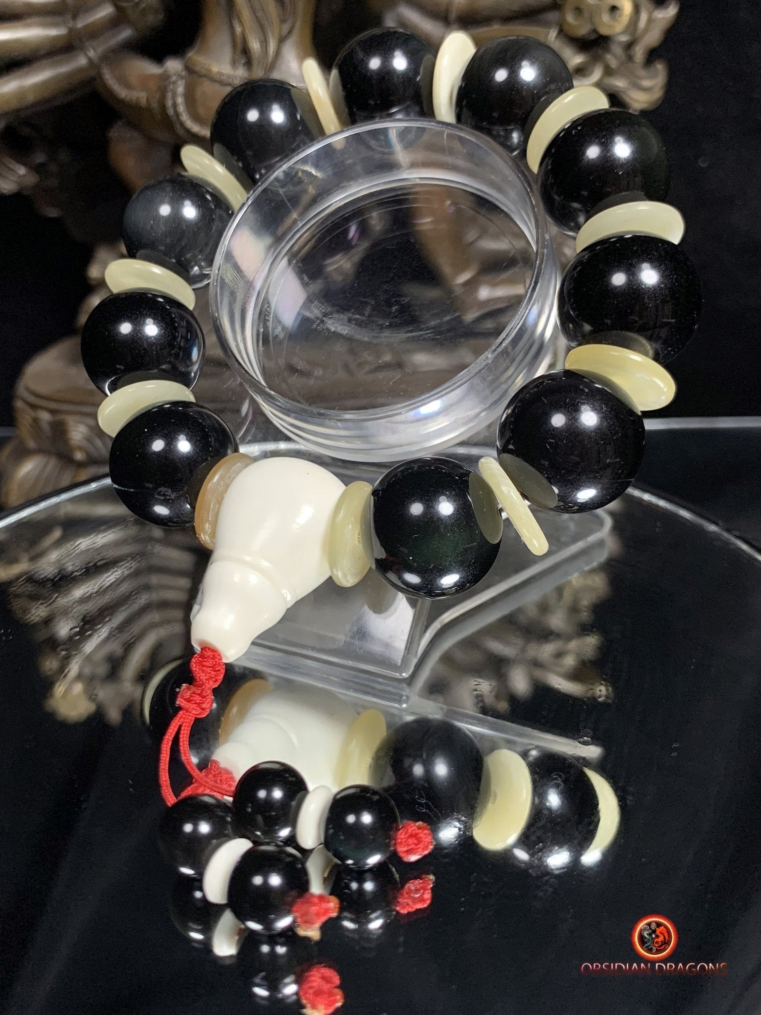 Mala de Poignet en Obsidienne - Protection Spirituelle | obsidian dragons