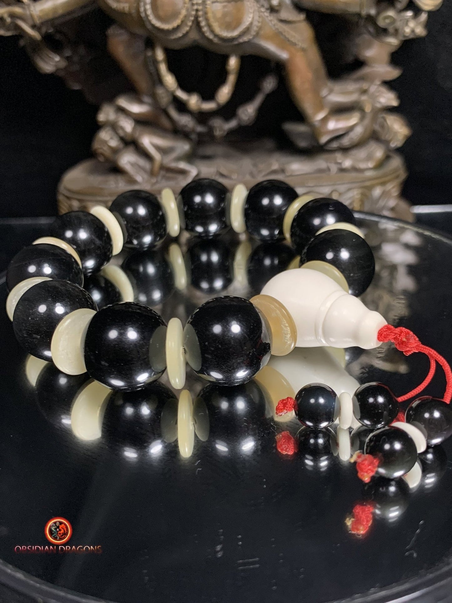 Mala de Poignet en Obsidienne - Protection Spirituelle | obsidian dragons