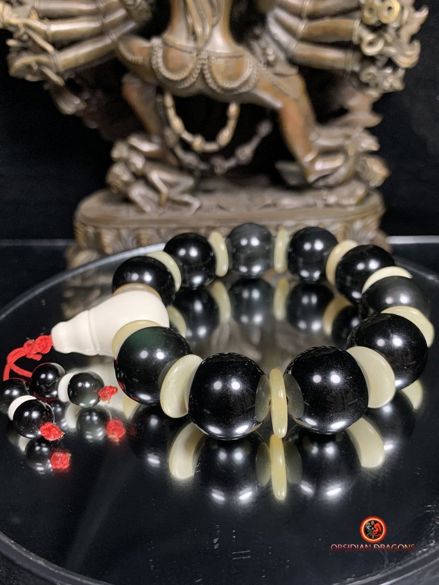 Mala de Poignet en Obsidienne - Protection Spirituelle | obsidian dragons