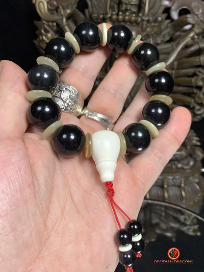 Mala de Poignet en Obsidienne - Protection Spirituelle | obsidian dragons