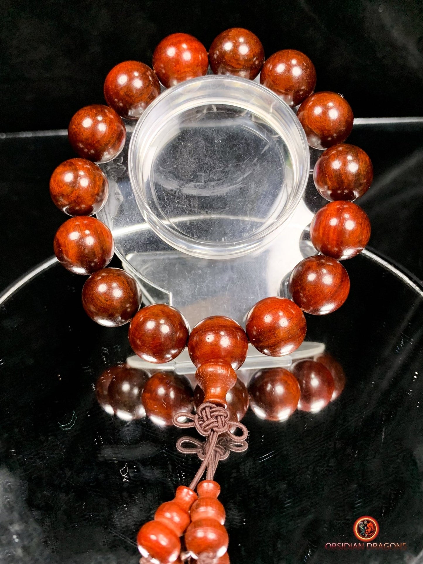 Mala de poignet en bois - Bracelet en palissandre | obsidian dragons