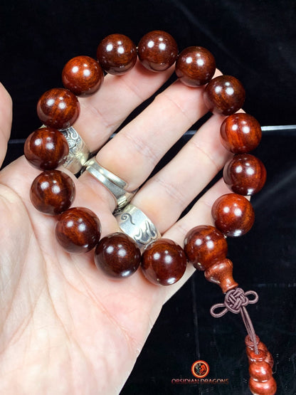 Mala de poignet en bois - Bracelet en palissandre | obsidian dragons