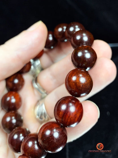 Mala de poignet en bois - Bracelet en palissandre | obsidian dragons
