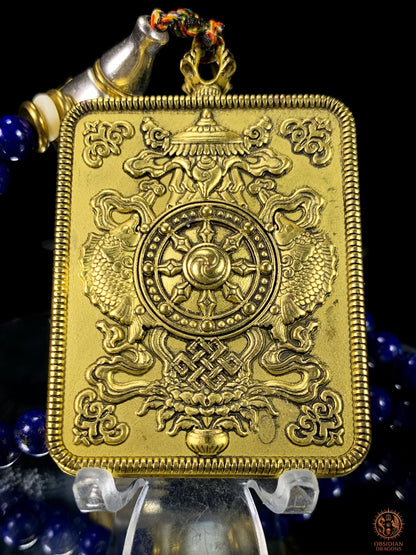 Mala en Lapis Lazuli – Ghau de Vajrapani - Tangka Tibétain | obsidian dragons