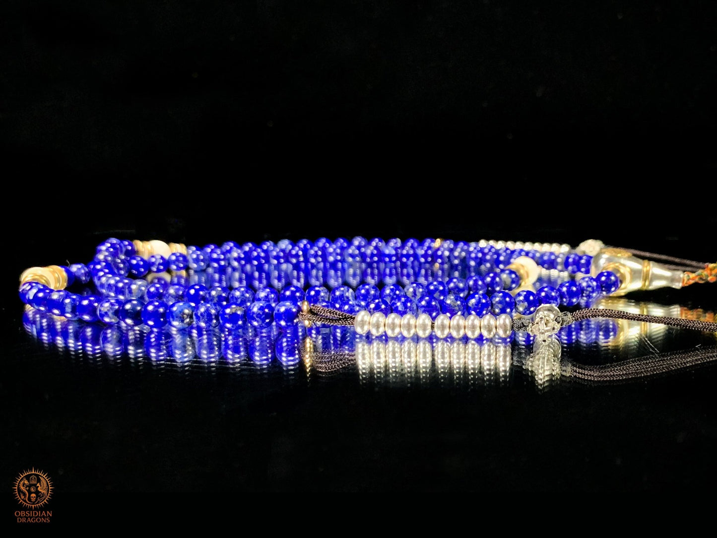 Mala en Lapis Lazuli – Ghau de Vajrapani - Tangka Tibétain | obsidian dragons