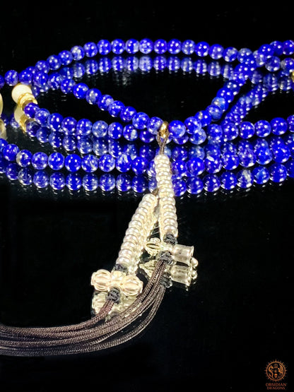 Mala en Lapis Lazuli – Ghau de Vajrapani - Tangka Tibétain | obsidian dragons