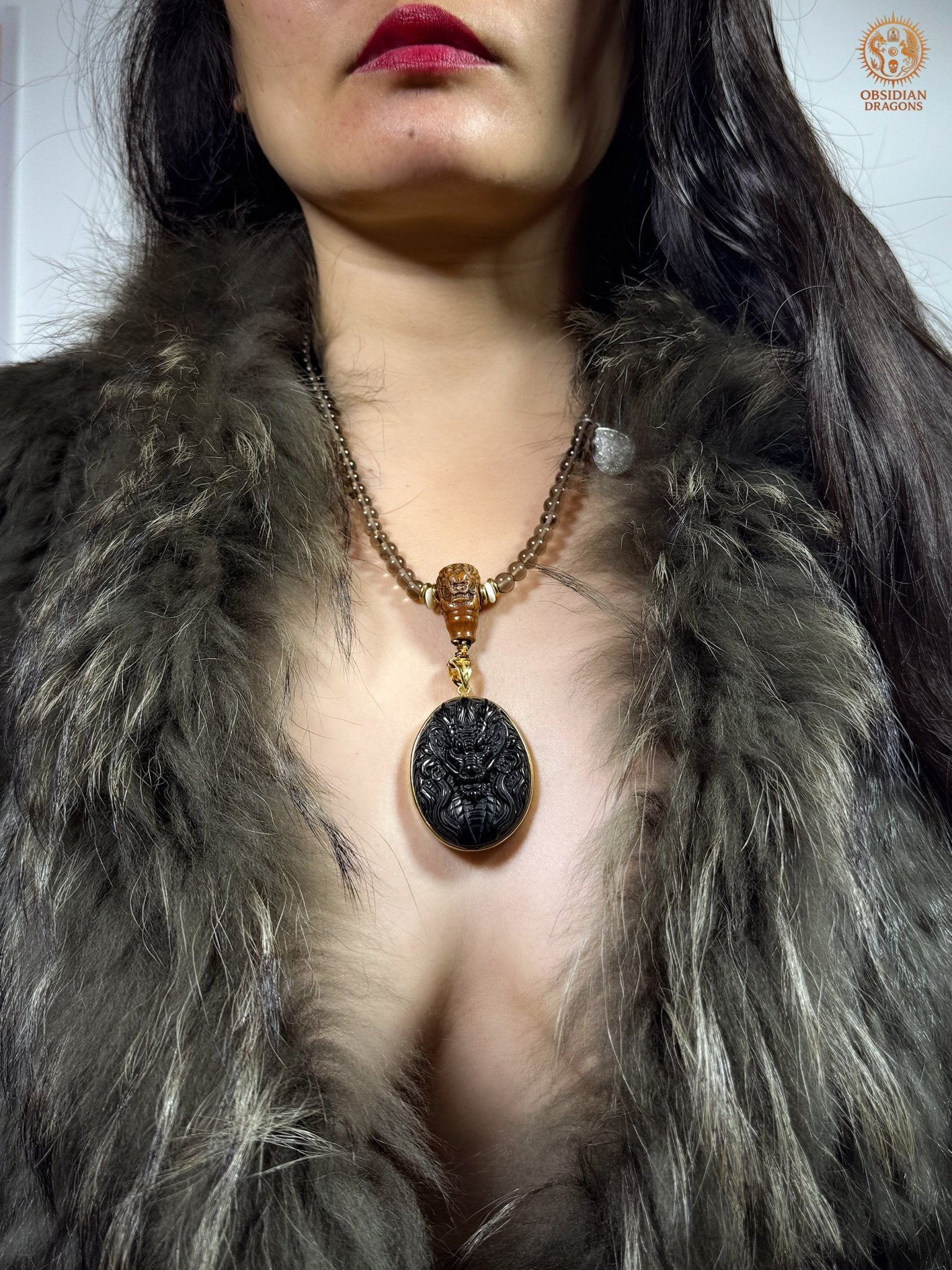 Mala en Obsidienne Dragon – Talisman de Protection Unique | obsidian dragons