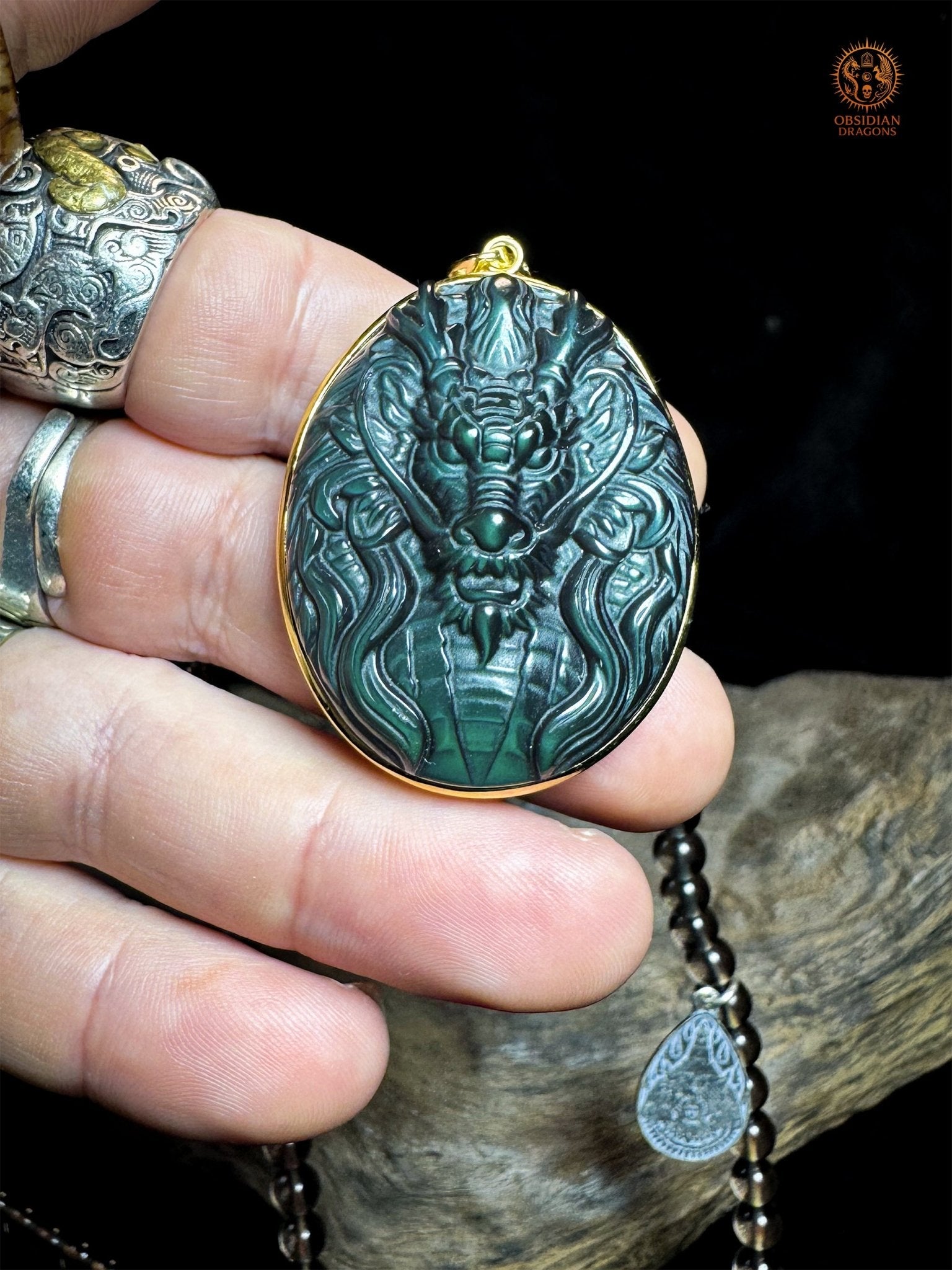 Mala en Obsidienne Dragon – Talisman de Protection Unique | obsidian dragons