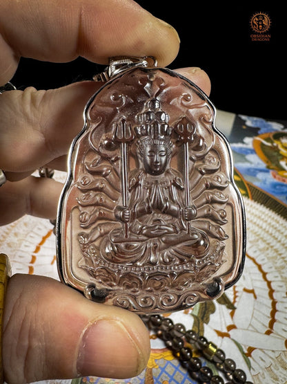 Mala en obsidienne - Pratique de Chenrezig à mille bras