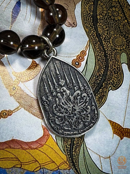 Mala en obsidienne - Pratique de Chenrezig à mille bras | obsidian dragons