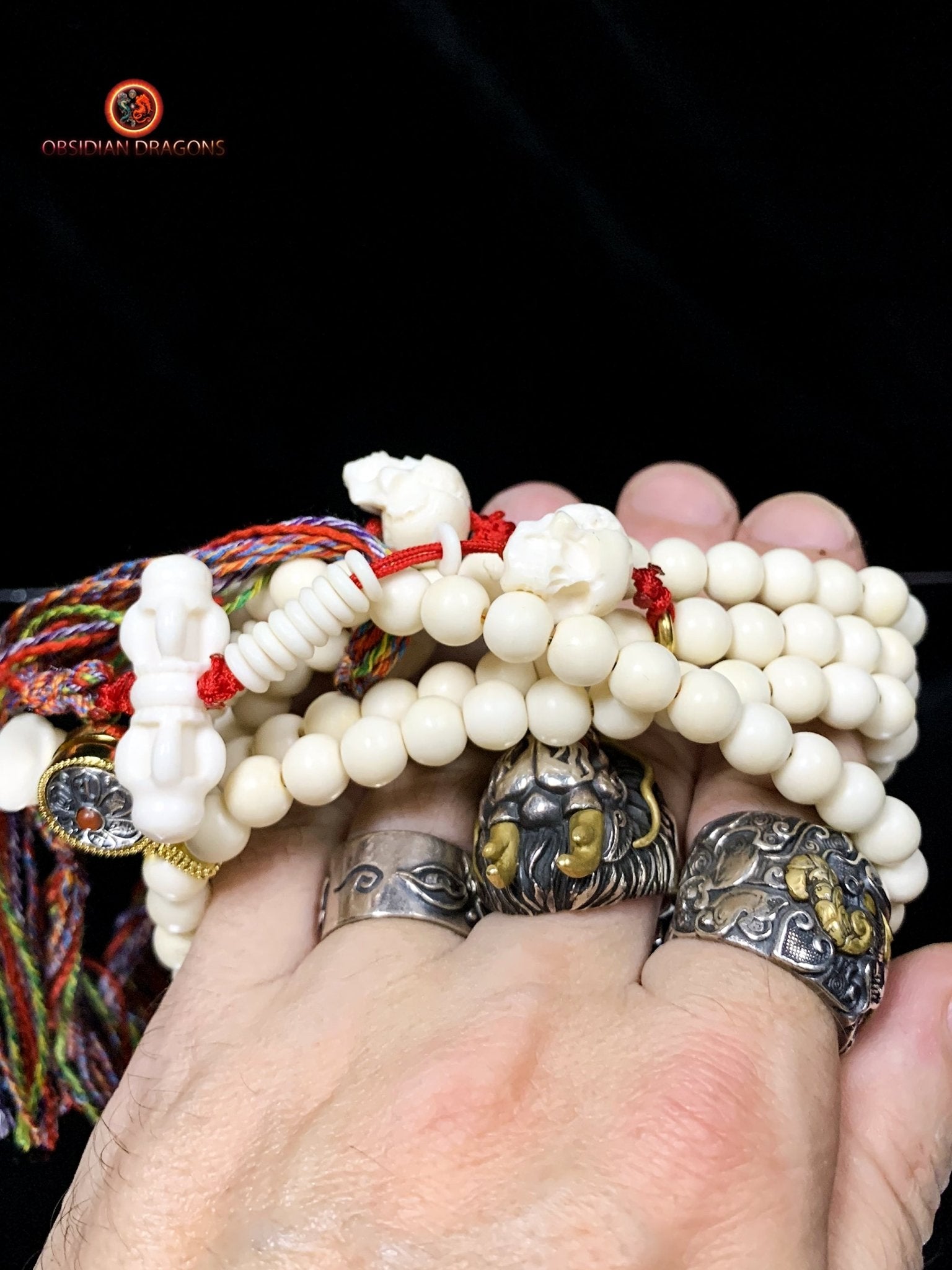 Mala en Os - Pratiques Tantriques sur l’Impermanence | obsidian dragons
