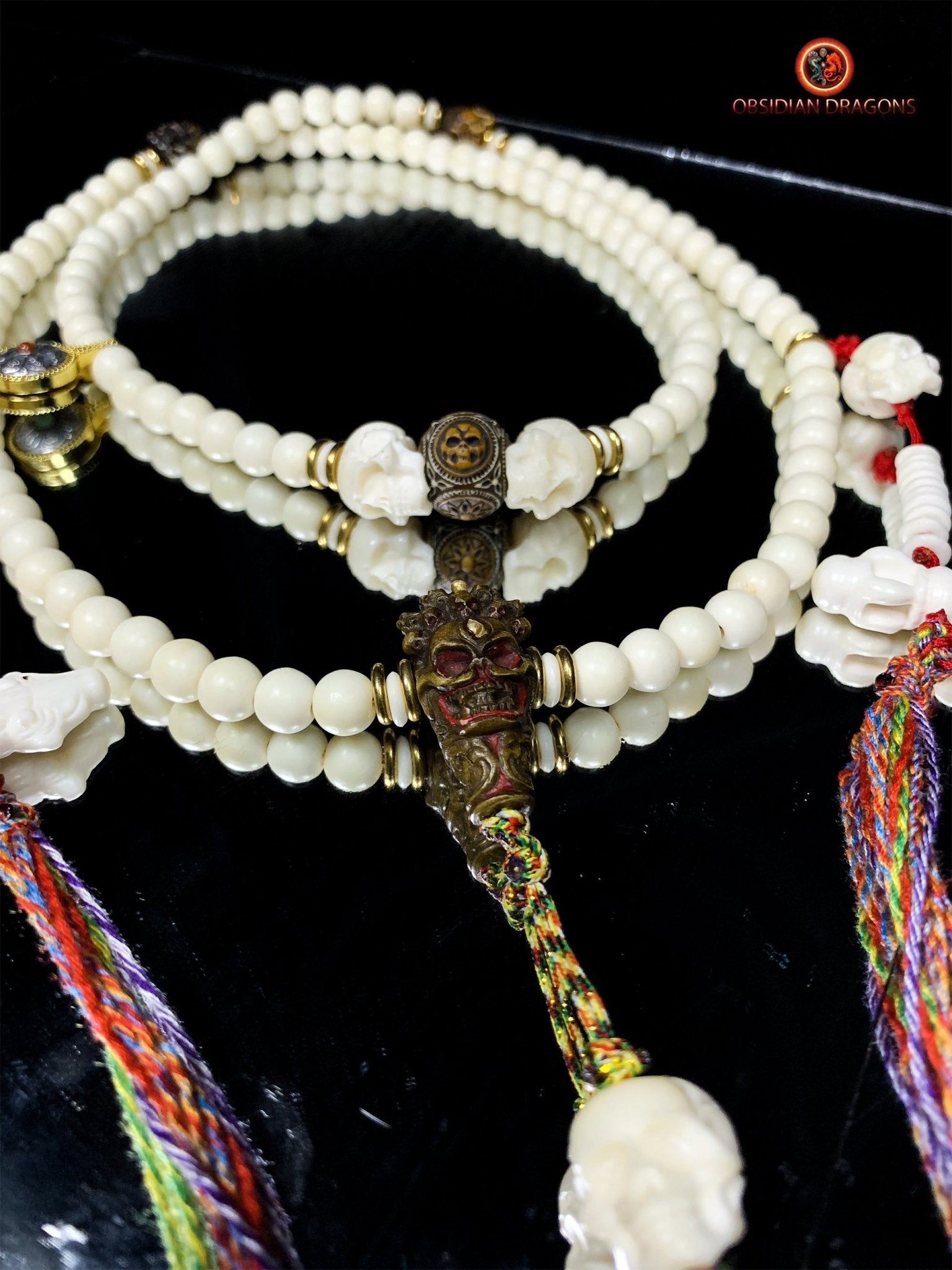 Mala en Os - Pratiques Tantriques sur l’Impermanence | obsidian dragons