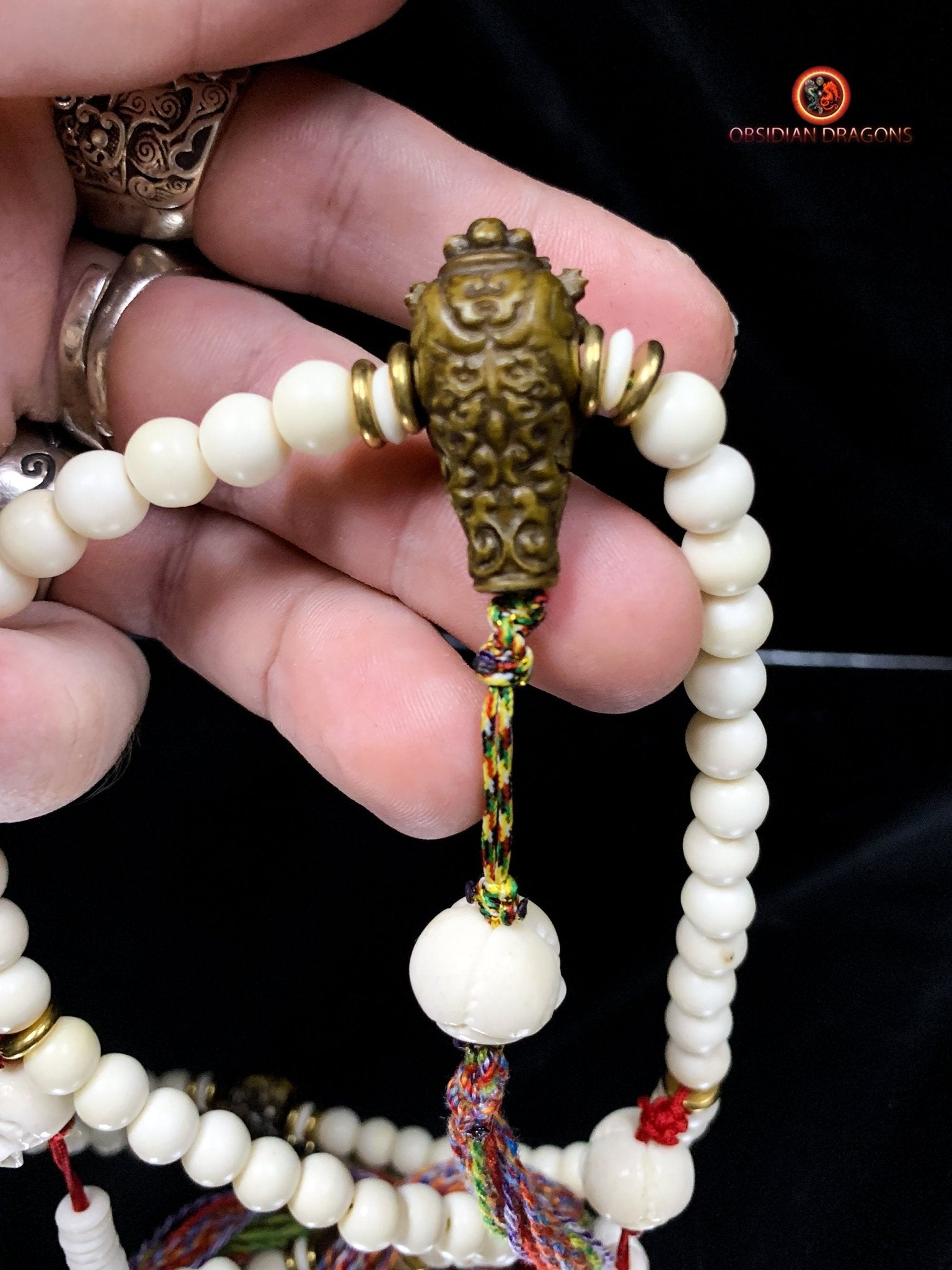Mala en Os - Pratiques Tantriques sur l’Impermanence | obsidian dragons