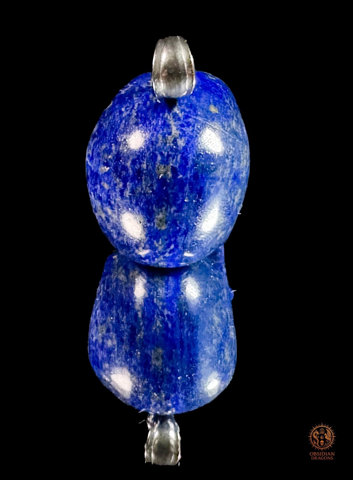 Pendentif crâne en lapis-lazuli naturel | obsidian dragons