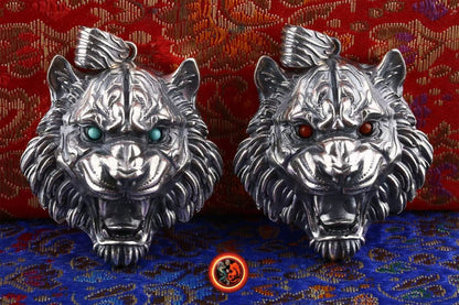 Pendentif Tigre Chamanique en Argent 925 | obsidian dragons