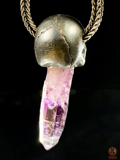 Pendentif Crâne en Argent – Améthyste de Vera Cruz | obsidian dragons