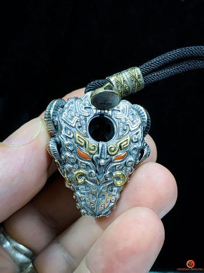 Pendentif Dragon Feng Shui - Grelot chasse fantôme taoïste | obsidian dragons