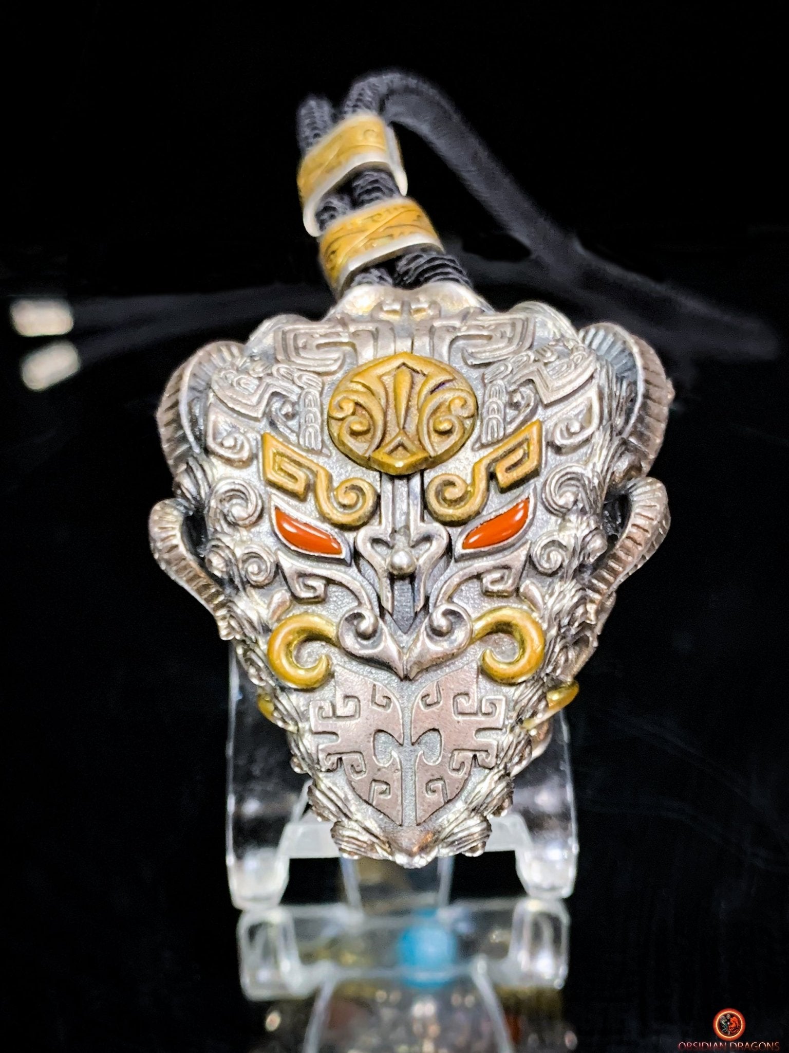 Pendentif Dragon - Turquoise – Clochette Protectrice Taoïste | obsidian dragons