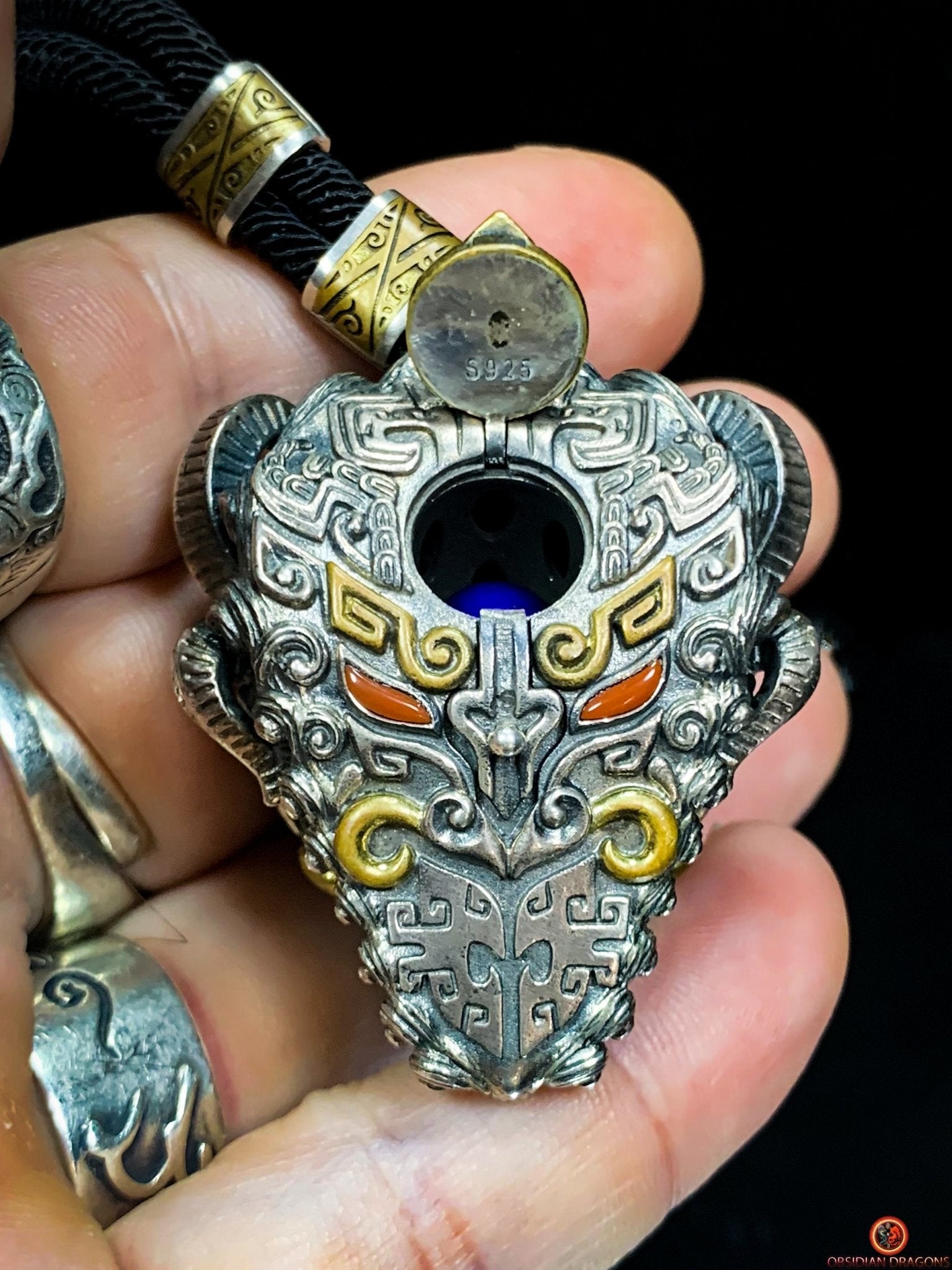 Pendentif Dragon - Turquoise – Clochette Protectrice Taoïste | obsidian dragons