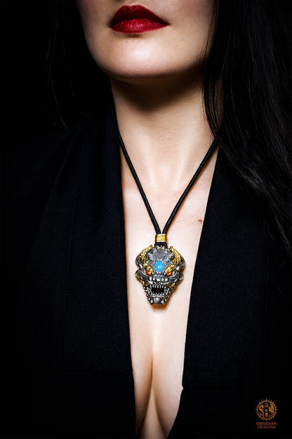 Pendentif Dragon - Turquoise – Clochette Protectrice Taoïste | obsidian dragons