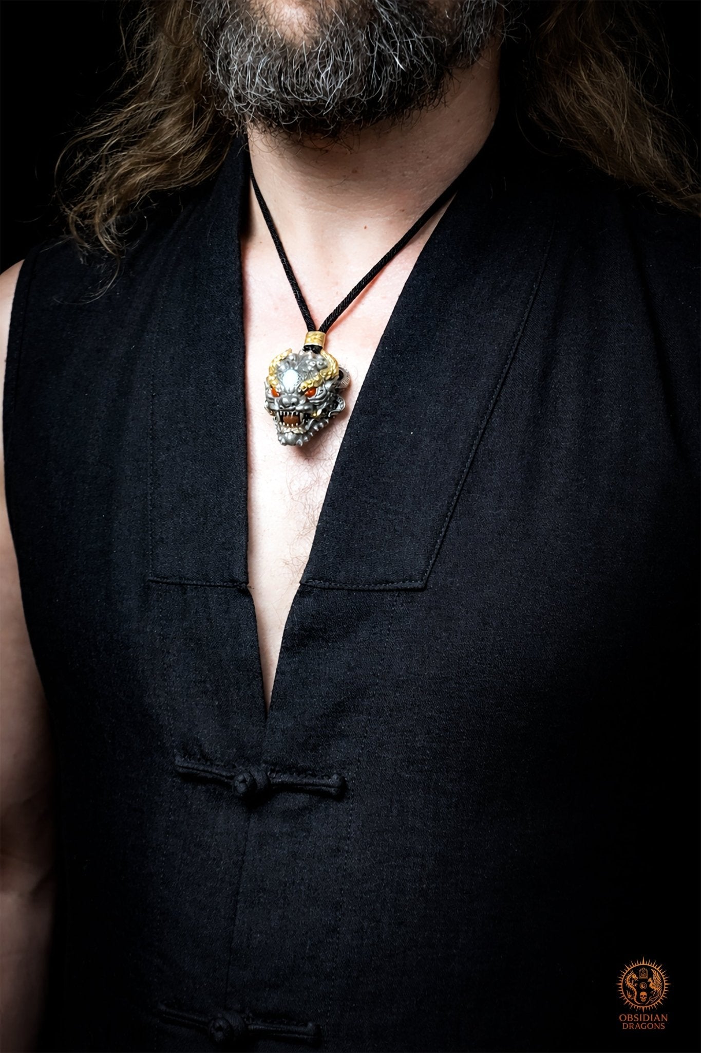 Pendentif Dragon - Turquoise – Clochette Protectrice Taoïste | obsidian dragons