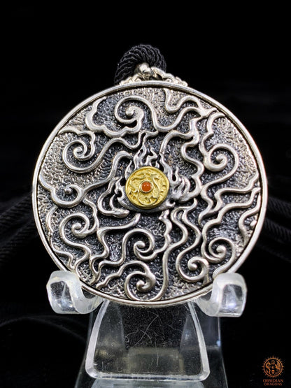 Pendentif Dragon en Argent 925 – Turquoise & Agate nan hong | obsidian dragons