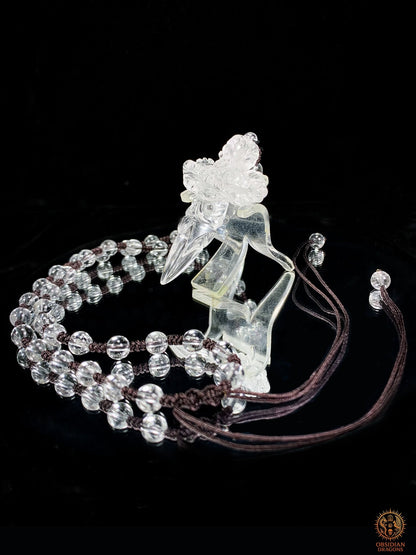 Pendentif Phurba en Cristal de Roche naturel - Vaincre les démons | obsidian dragons