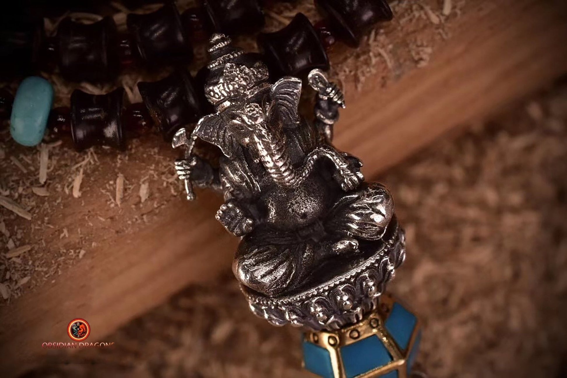 Pendentif Phurba- Ganesh - Argent - Protection Bouddhiste | obsidian dragons