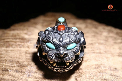 Pendentif Pi Xiu en Argent - Amulette de Protection Lingbao | obsidian dragons