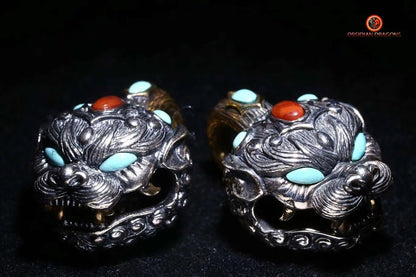 Pendentif Pi Xiu en Argent - Amulette de Protection Lingbao | obsidian dragons