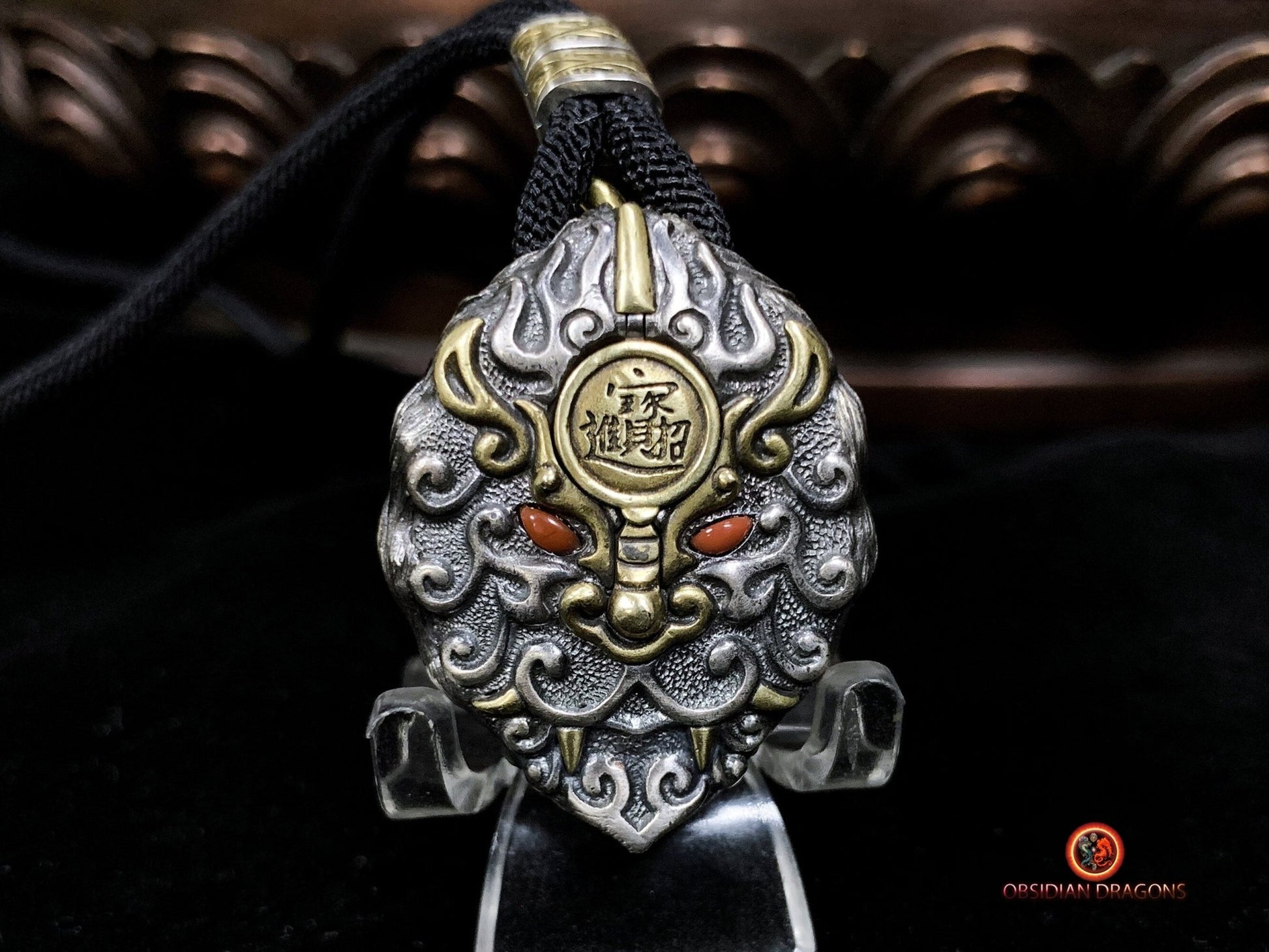 Pendentif Pixiu en Argent - Protection Feng Shui et Chance | obsidian dragons