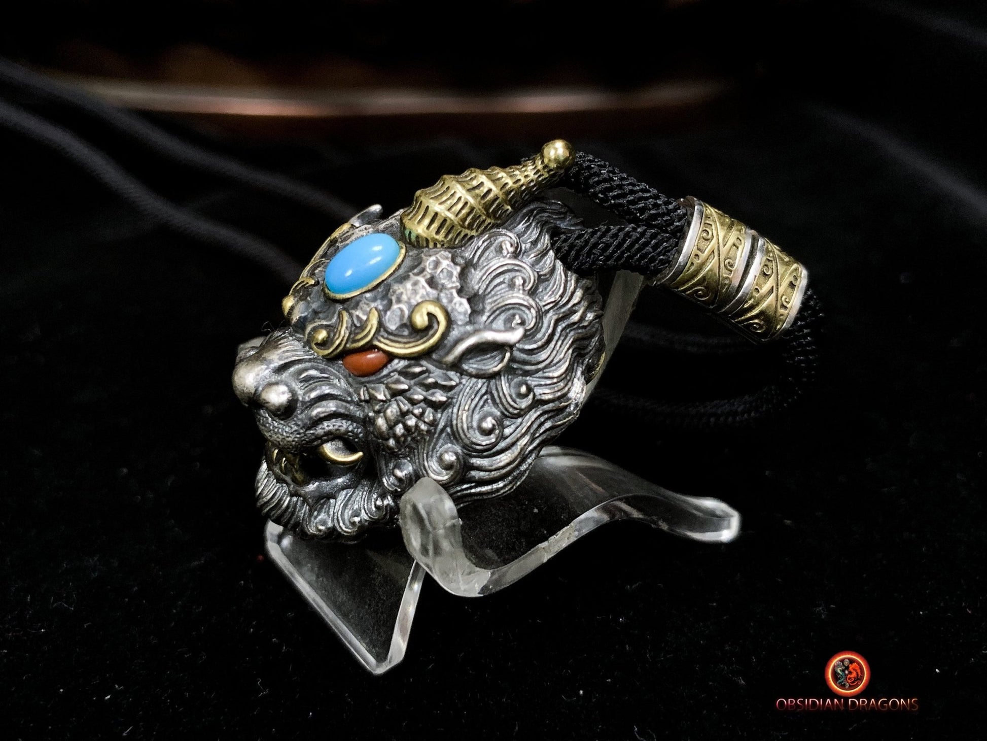Pendentif Pixiu en Argent - Protection Feng Shui et Chance | obsidian dragons