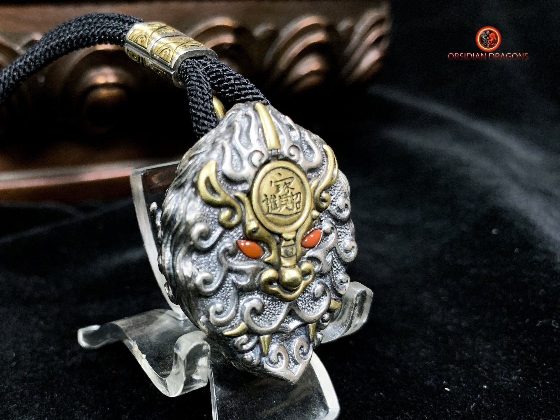 Pendentif Pixiu en Argent - Protection Feng Shui et Chance | obsidian dragons