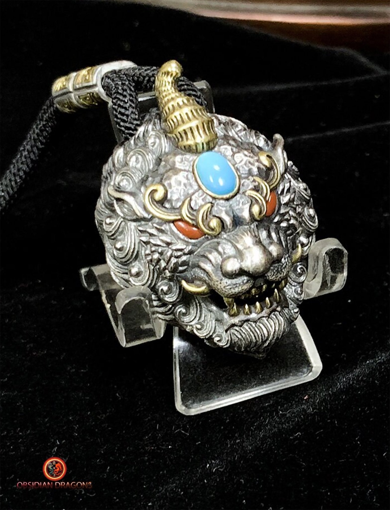 Pendentif Pixiu en Argent - Protection Feng Shui et Chance | obsidian dragons