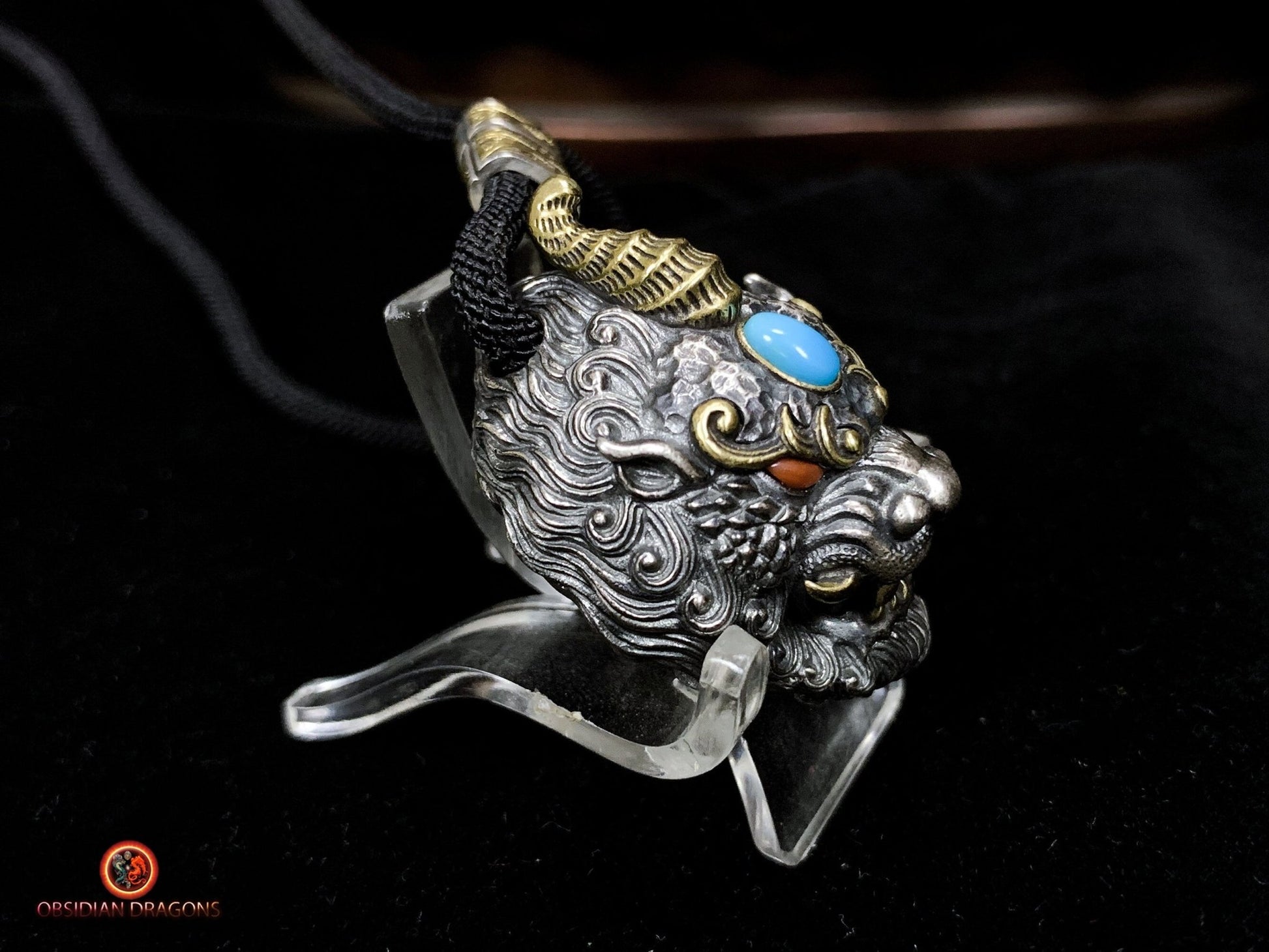 Pendentif Pixiu en Argent - Protection Feng Shui et Chance | obsidian dragons