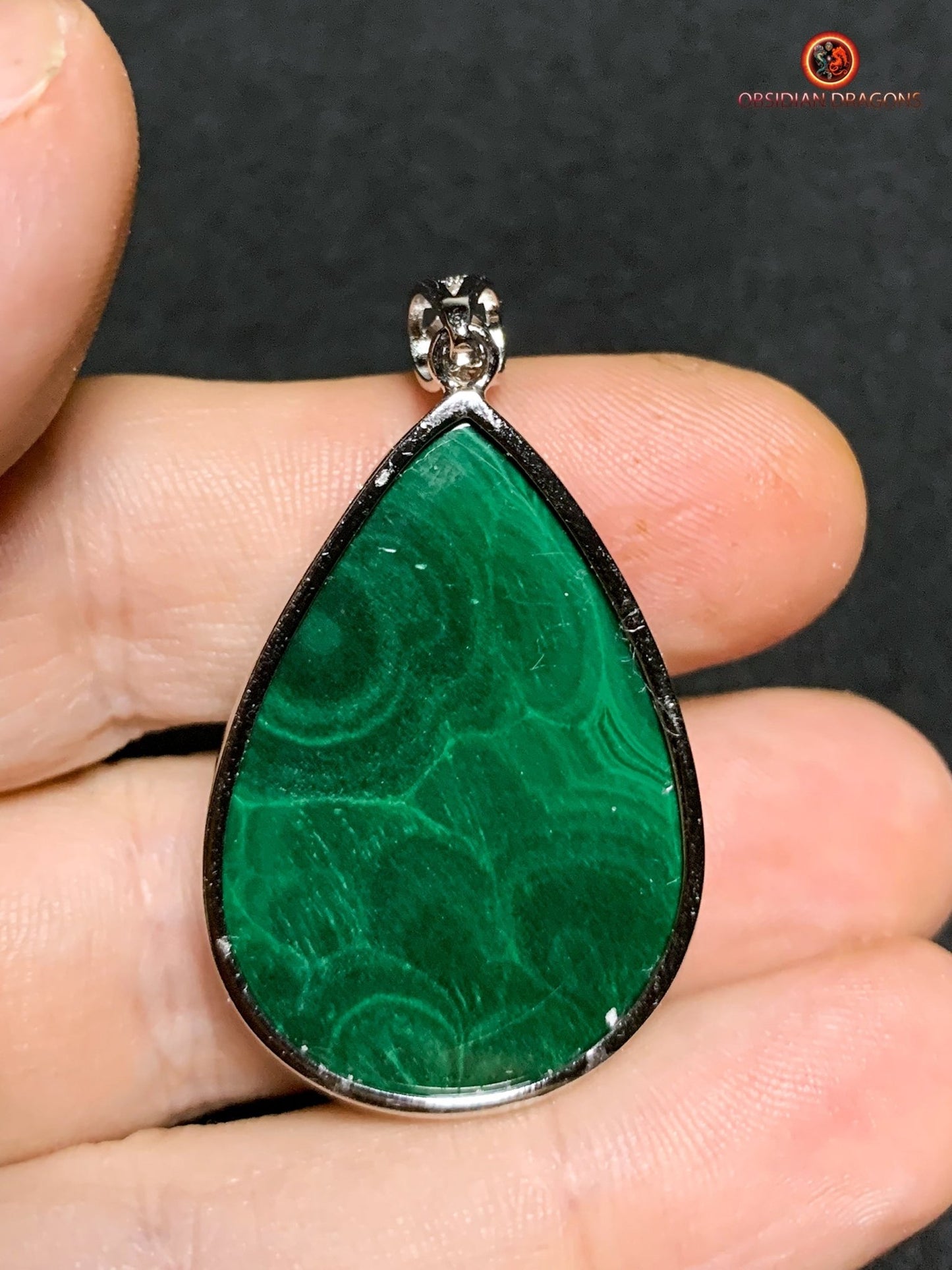 Pendentif chrysocolle malachite authentique- bijou unique | obsidian dragons