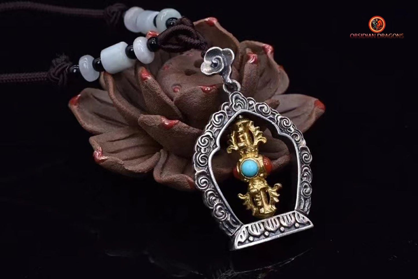 Pendentif Dorjé - Amulette de Protection Bouddhiste | obsidian dragons