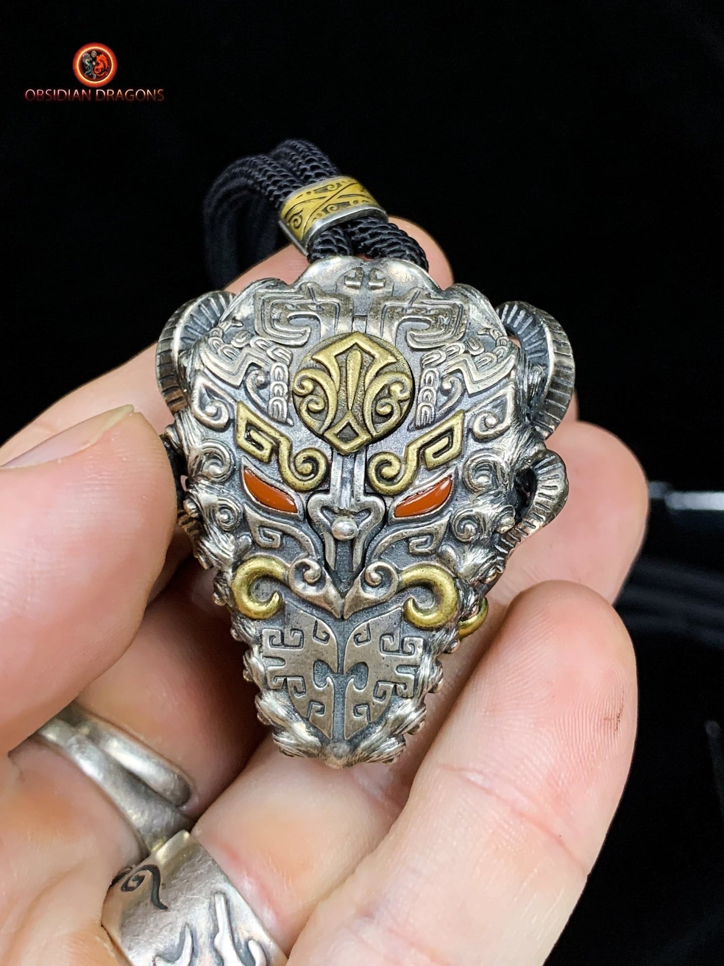 Pendentif Dragon d'Opale - Clochette Taoïste Contre le Mal | obsidian dragons